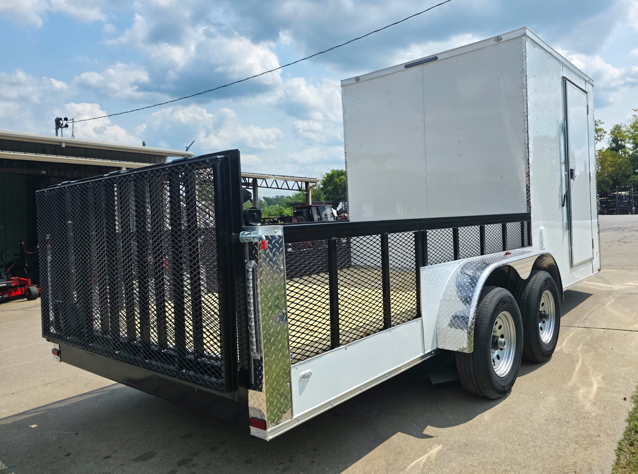 7×18 Hybrid Enclosed Trailer with Side Door (2) 5,200lb Axles Storage - Image 9