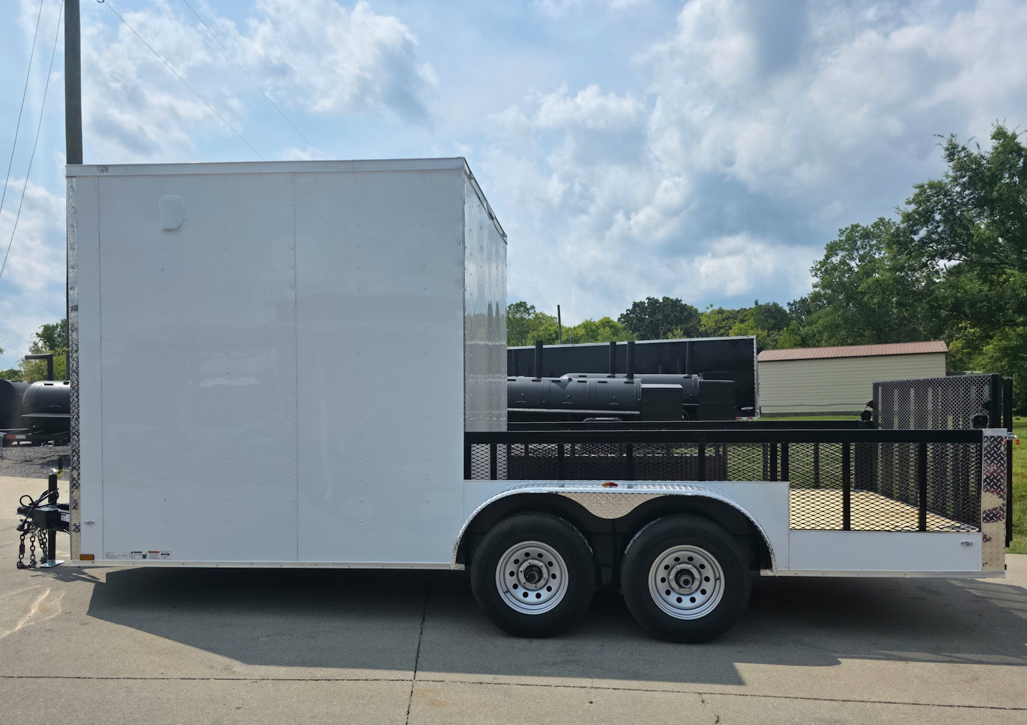7×18 Hybrid Enclosed Trailer with Side Door (2) 5,200lb Axles Storage - Image 10