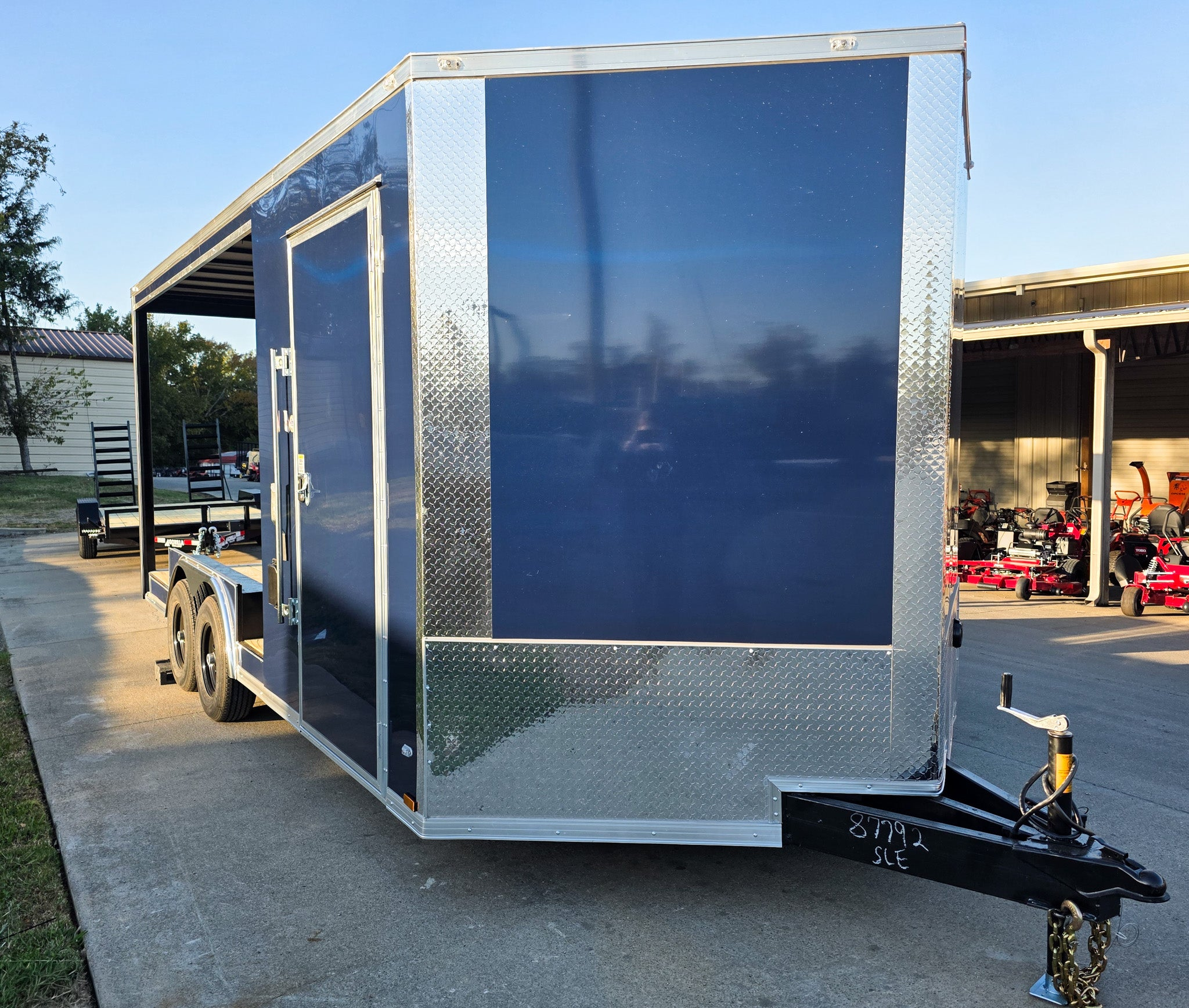 8.5×18 Indigo Enclosed Trailer Hybrid V-Nose with Roof (2)5,200LB Axles - Image 3