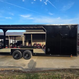 8.5×24 Hybrid Enclosed Trailer Black w/ Black Out Package & Gate
