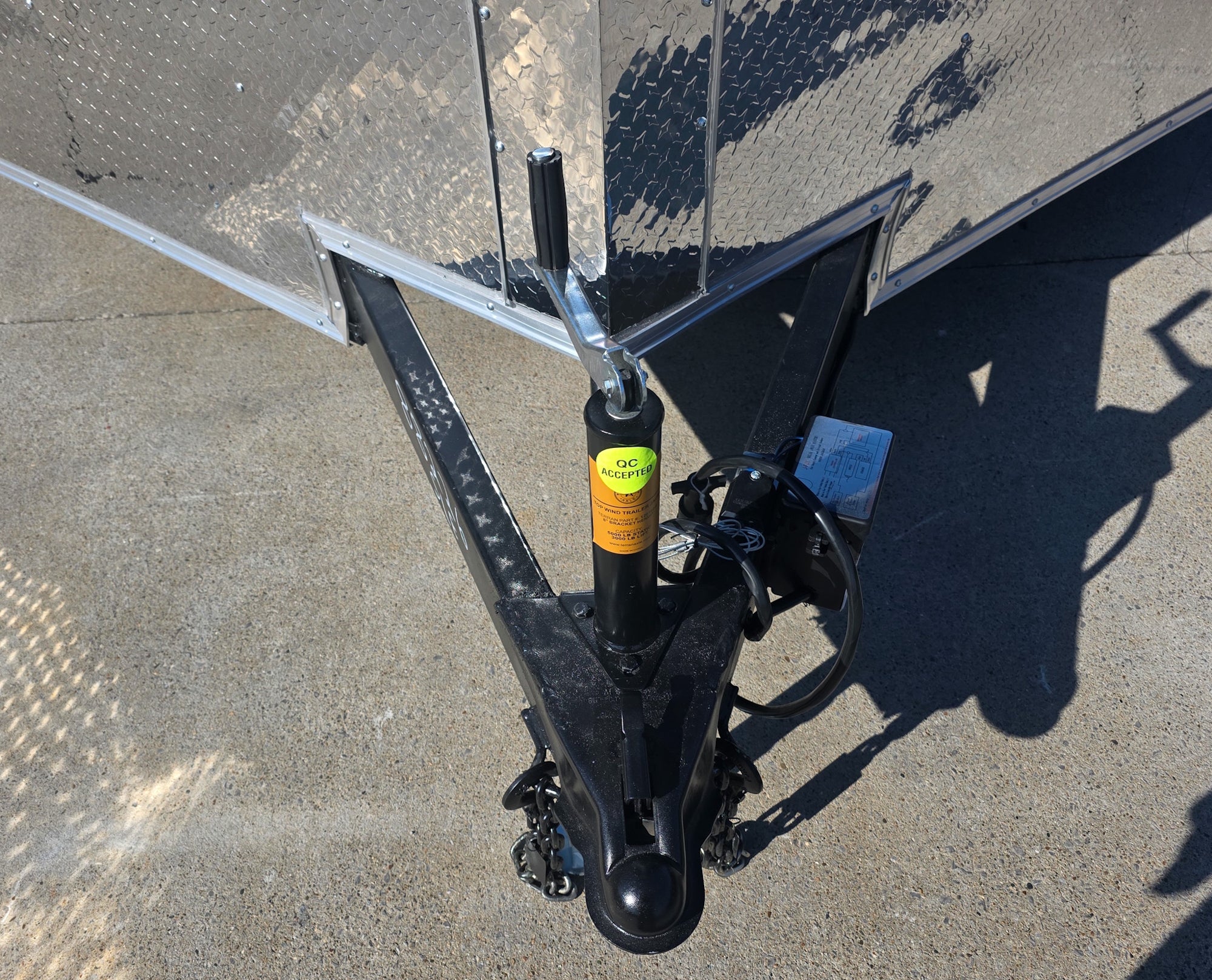 8.5×20 Black V-Nose Enclosed Trailer with Silver ATP (2) 52000lb Axles - Image 25