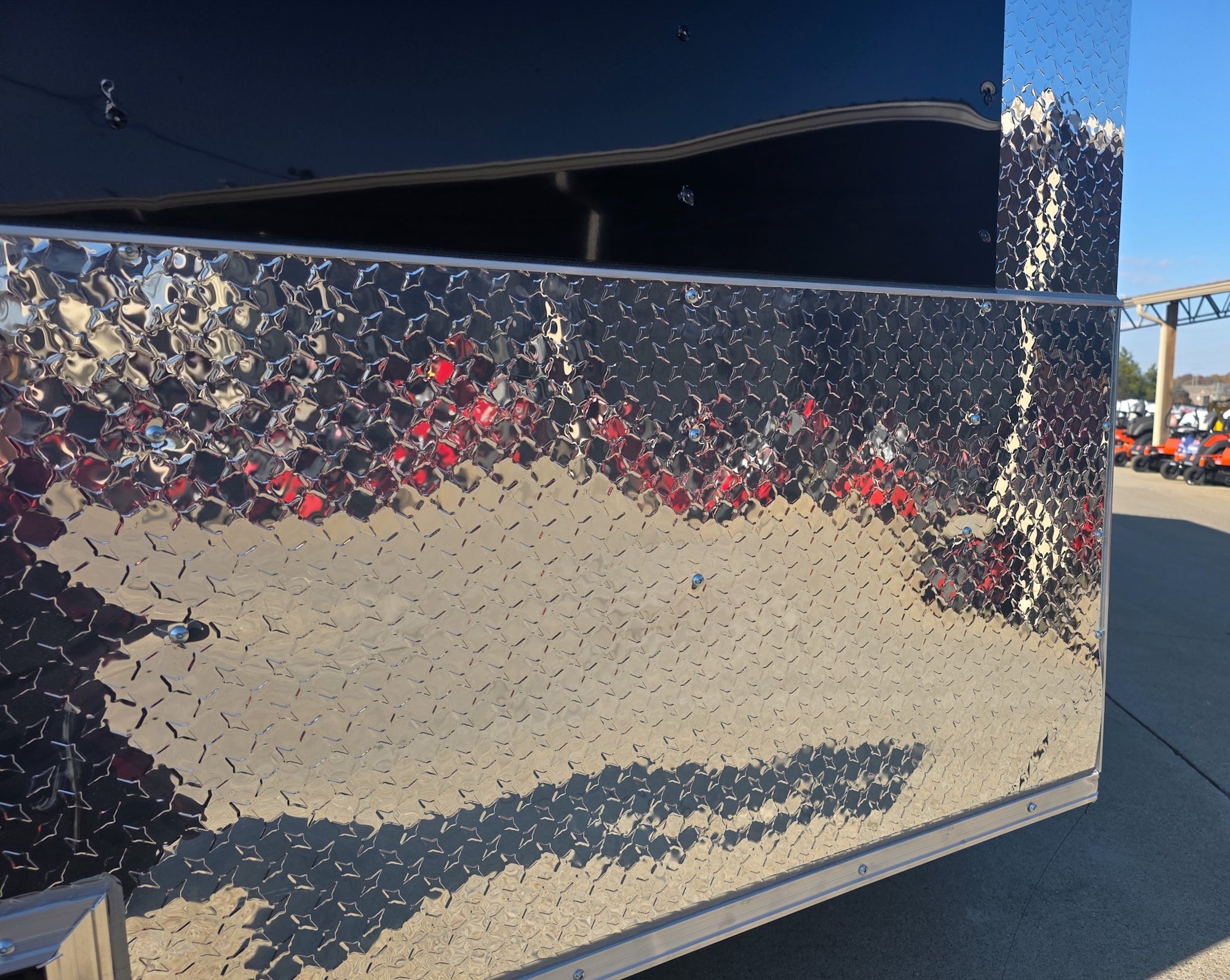 8.5×20 Black V-Nose Enclosed Trailer with Silver ATP (2) 52000lb Axles - Image 24
