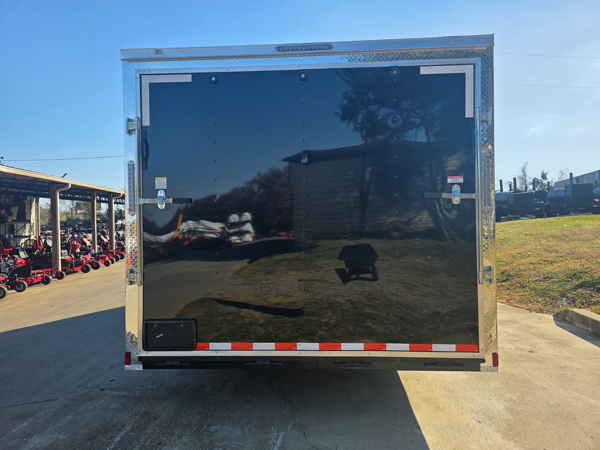 8.5×20 Black V-Nose Enclosed Trailer with Silver ATP (2) 52000lb Axles - Image 7