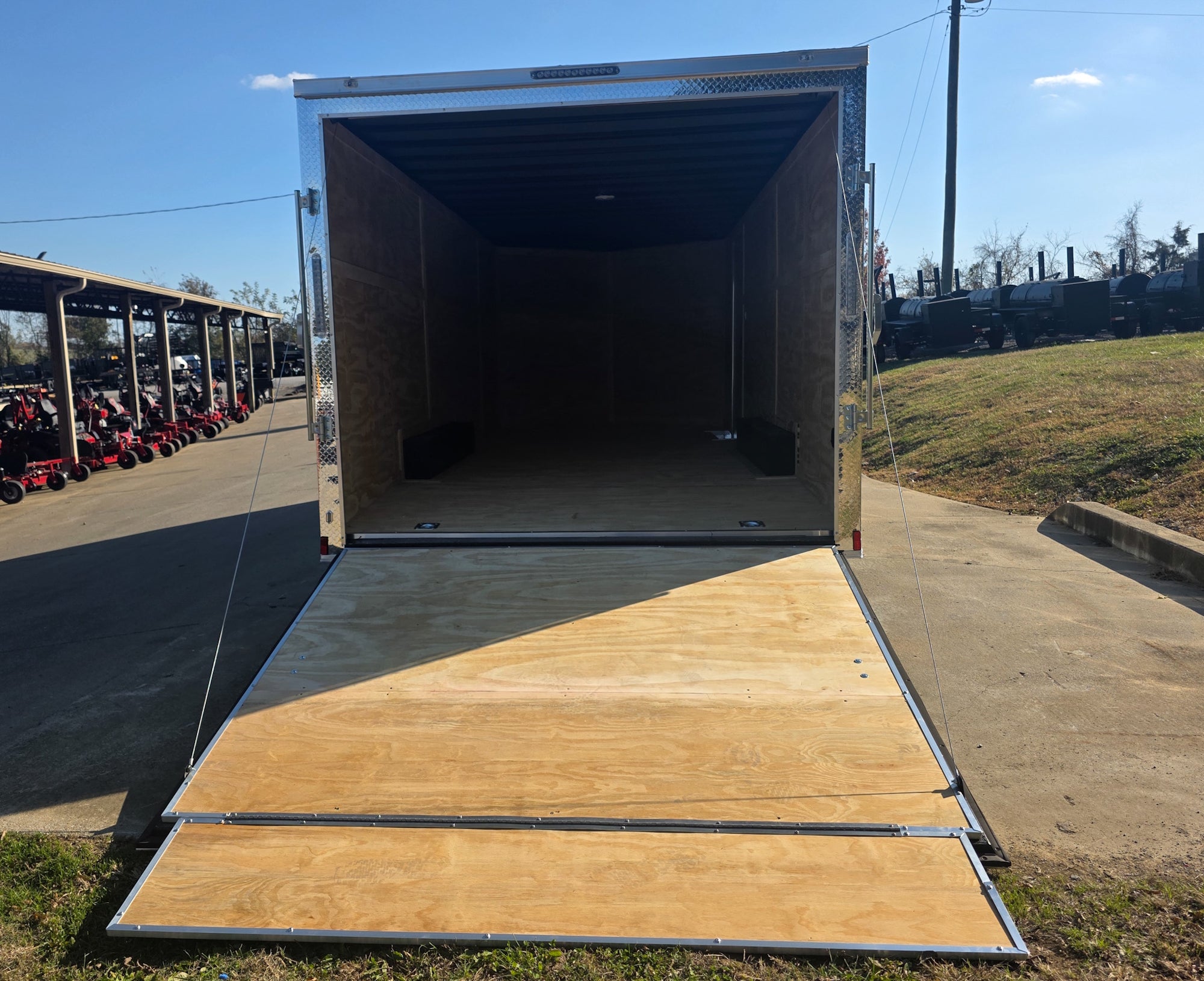 8.5×20 Black V-Nose Enclosed Trailer with Silver ATP (2) 52000lb Axles - Image 10