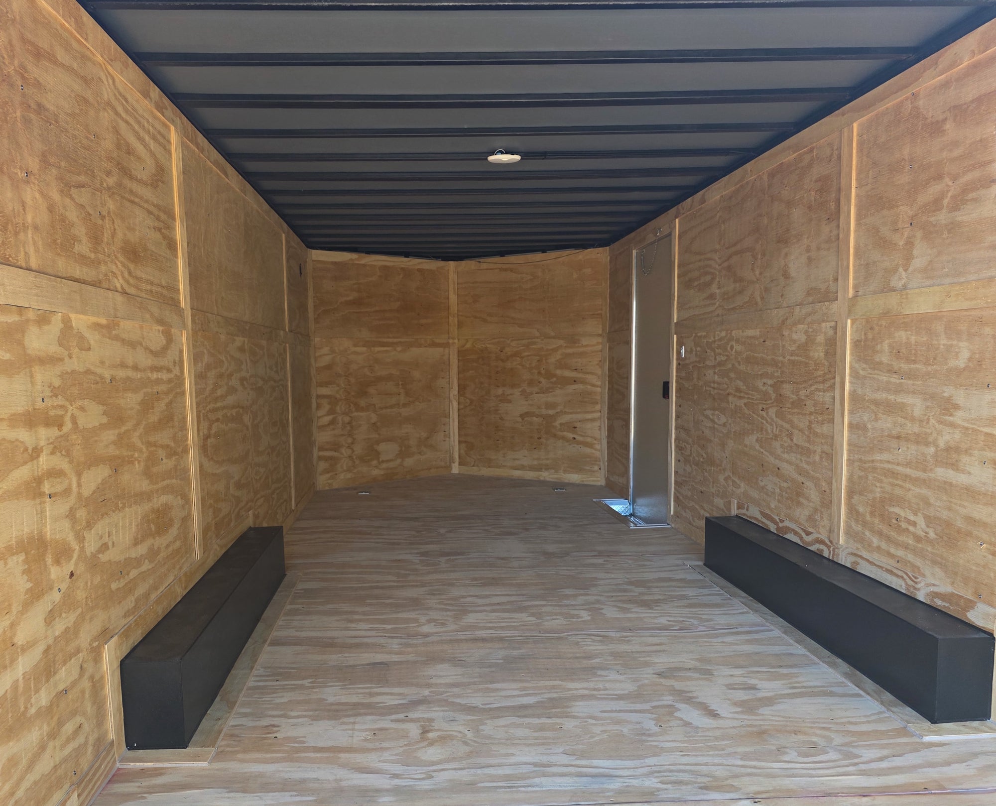 8.5×20 Black V-Nose Enclosed Trailer with Silver ATP (2) 52000lb Axles - Image 14