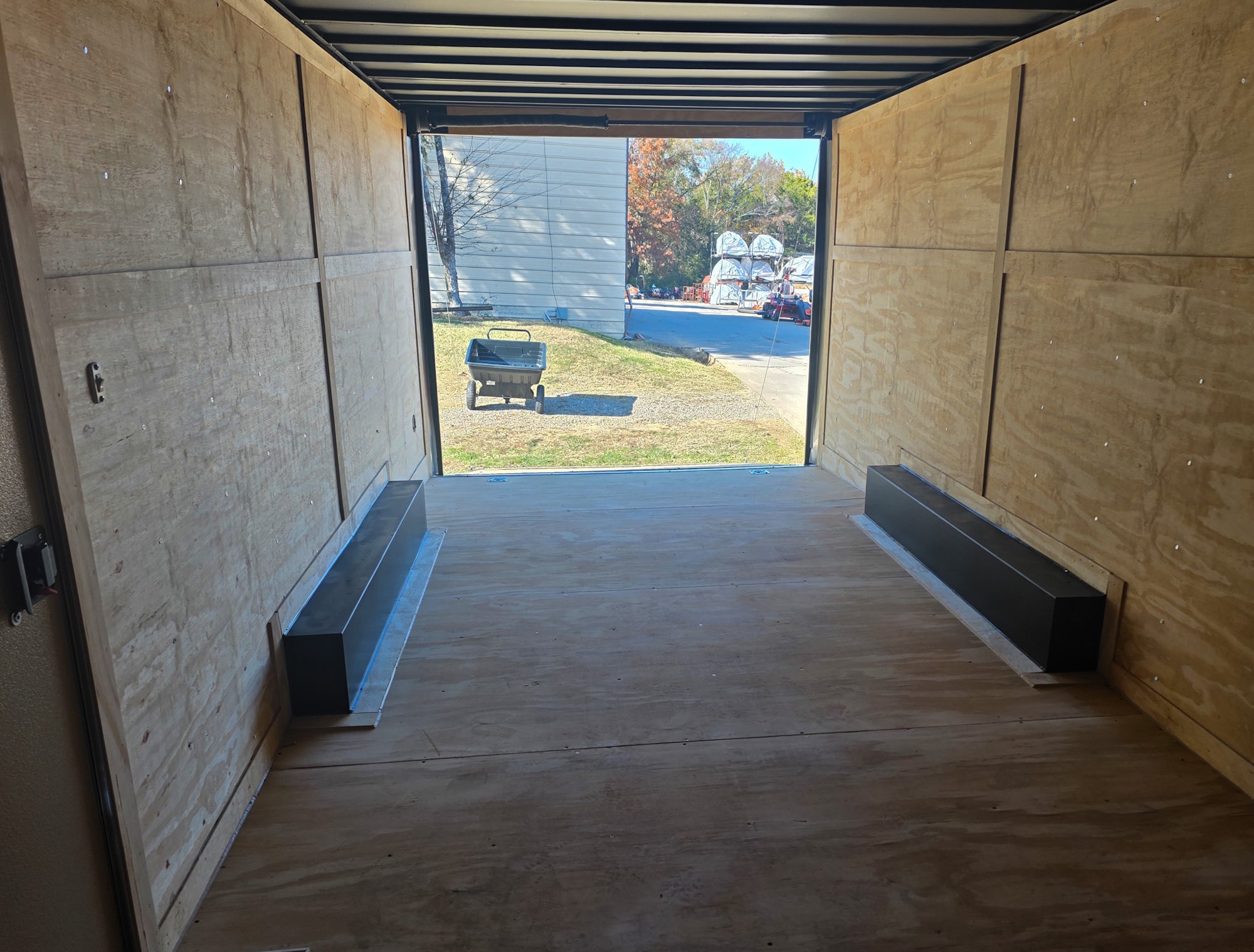 8.5×20 Black V-Nose Enclosed Trailer with Silver ATP (2) 52000lb Axles - Image 23
