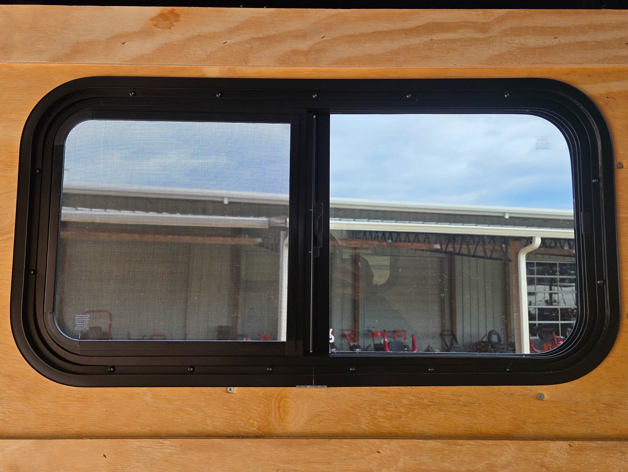 6×12 Enclosed Trailer Red V-Nose Blackout Package (1) 3,500lb Axle with Windows - Image 22