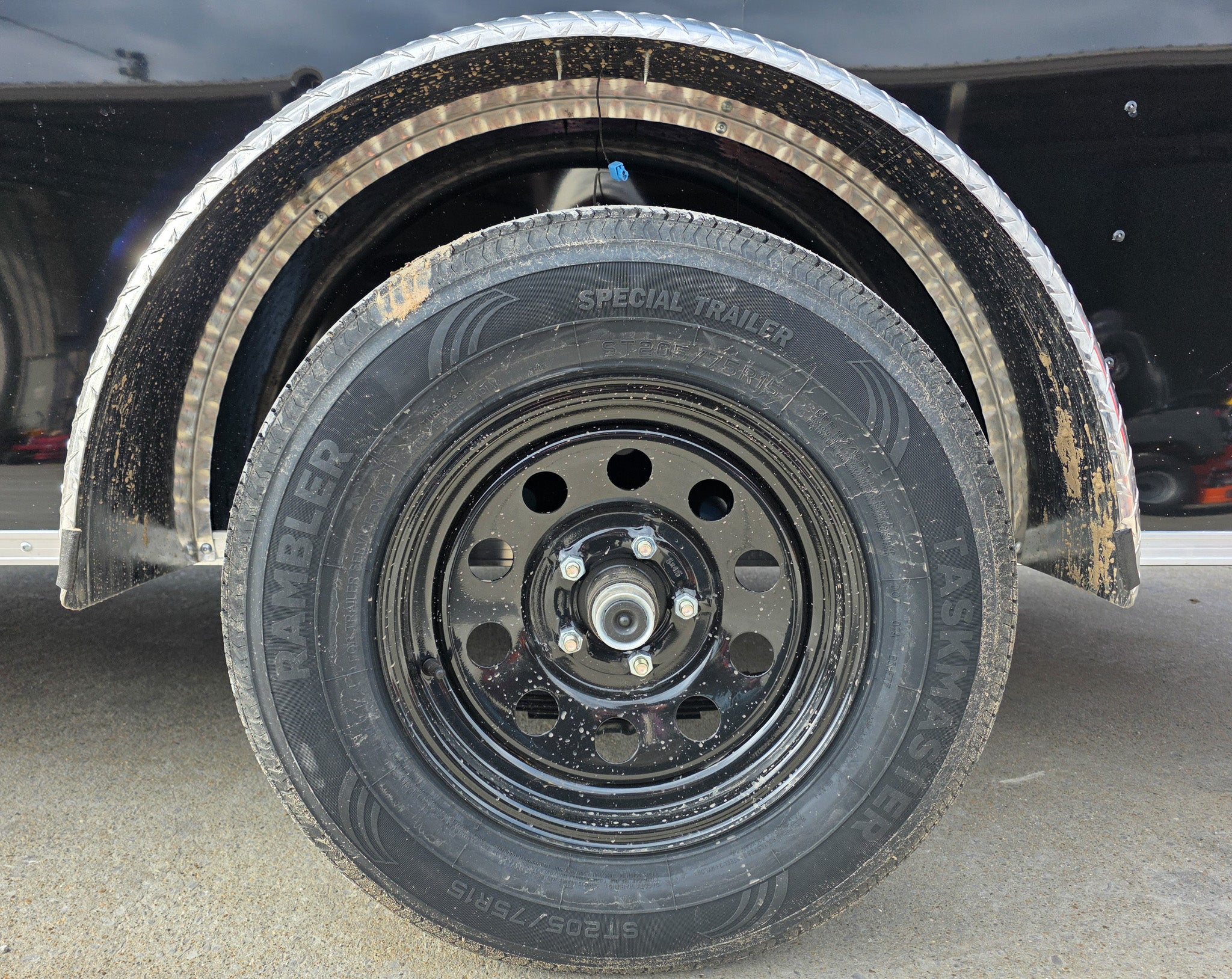 6×12 Black V-Nose Enclosed Trailer with Silver ATP (1) 3,500lb Axle - Image 24