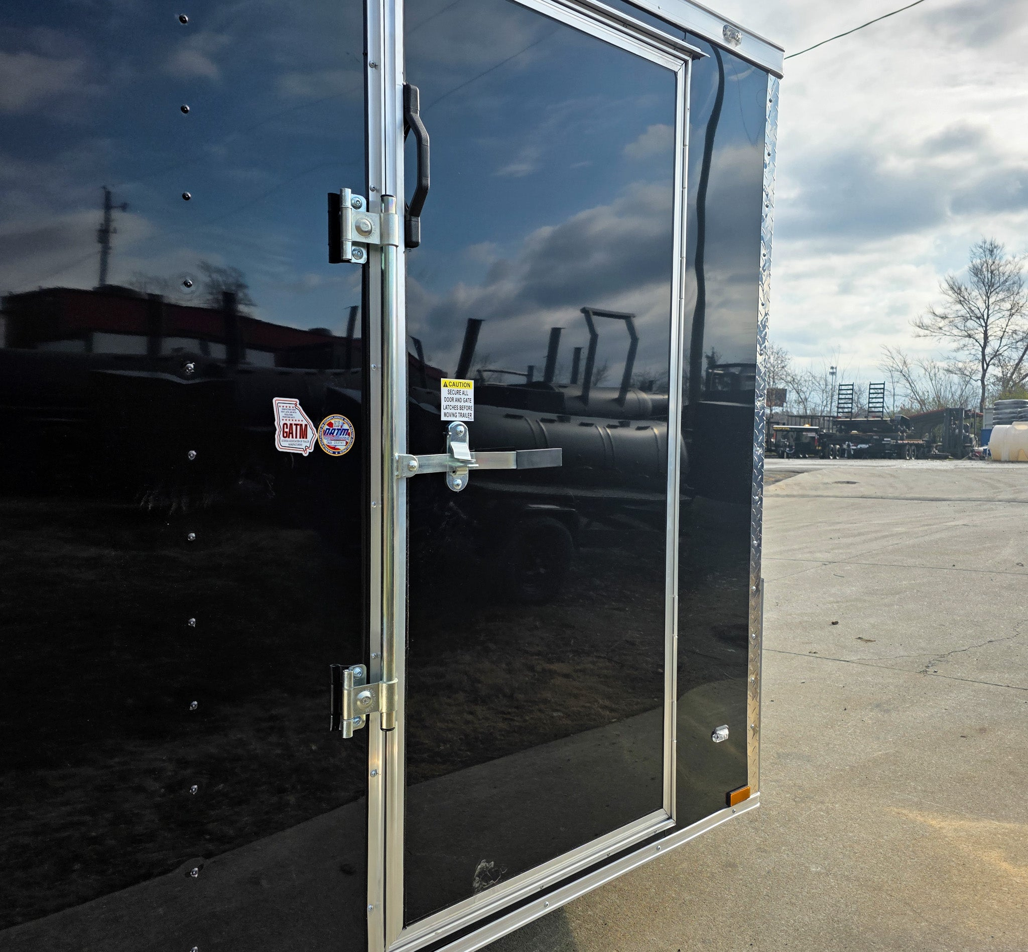 6×12 Black V-Nose Enclosed Trailer with Silver ATP (1) 3,500lb Axle - Image 14