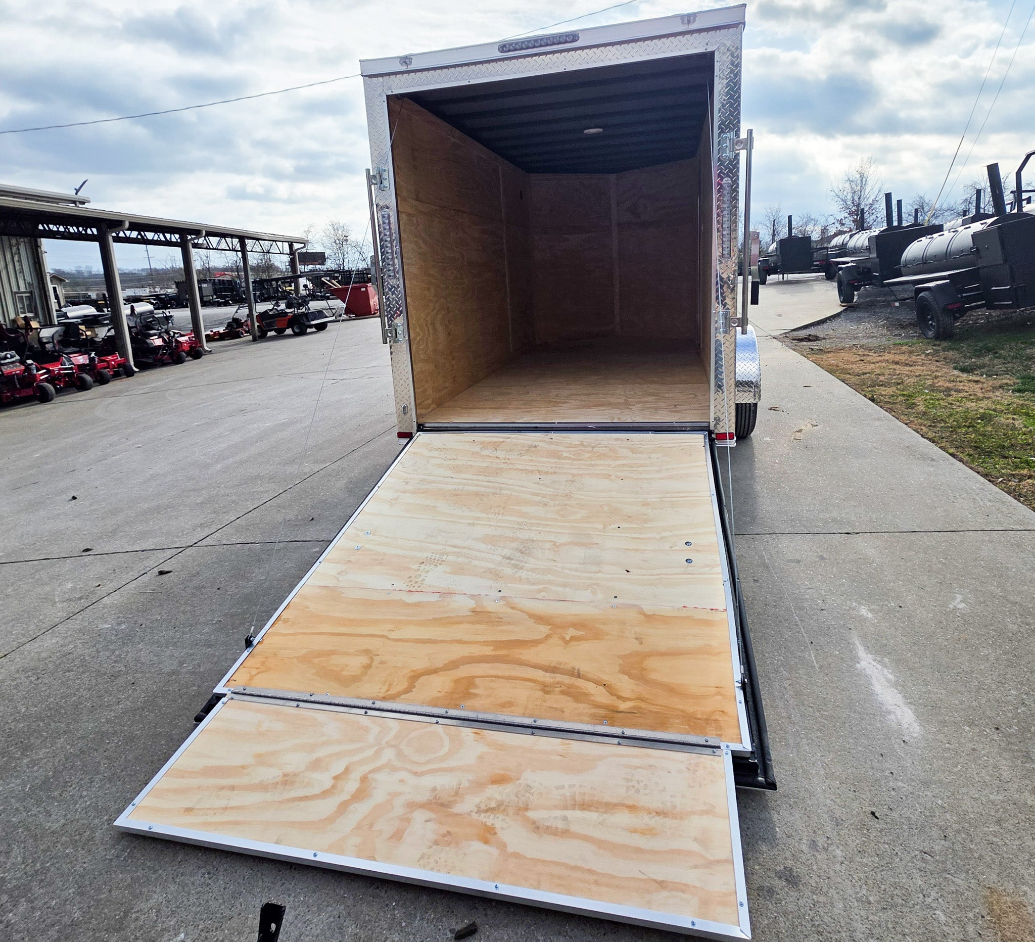 6×12 Black V-Nose Enclosed Trailer with Silver ATP (1) 3,500lb Axle - Image 11