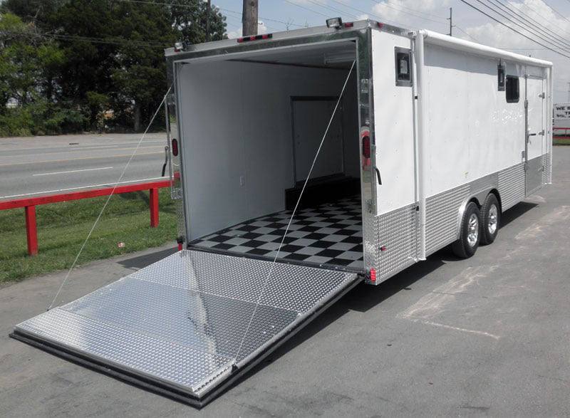 Enclosed Trailer 8.5’x24′ White – Lawn Mower Car Bike Hauler Storage - Image 11