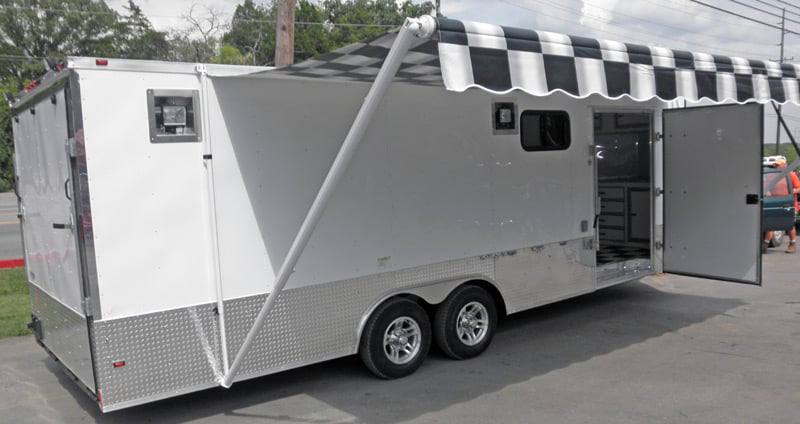 Enclosed Trailer 8.5’x24′ White – Lawn Mower Car Bike Hauler Storage - Image 2
