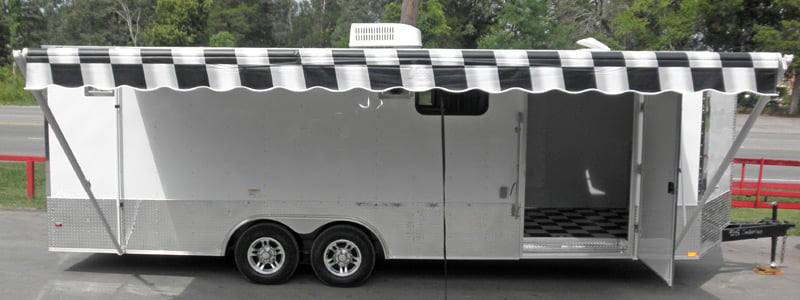 Enclosed Trailer 8.5’x24′ White – Lawn Mower Car Bike Hauler Storage