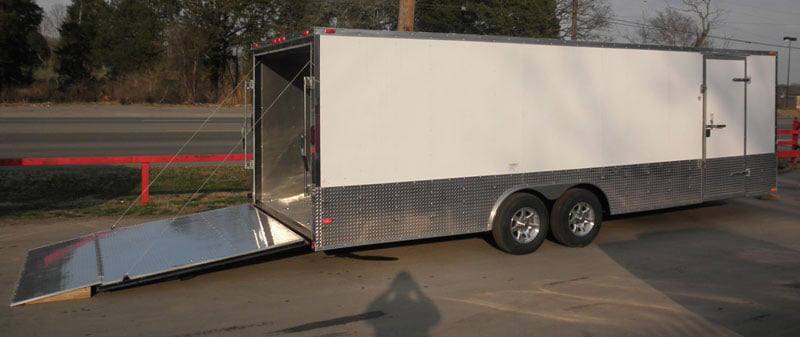 Enclosed Trailer 8.5′ X 24′ White – Cargo Bike Car Hauler Storage - Image 6