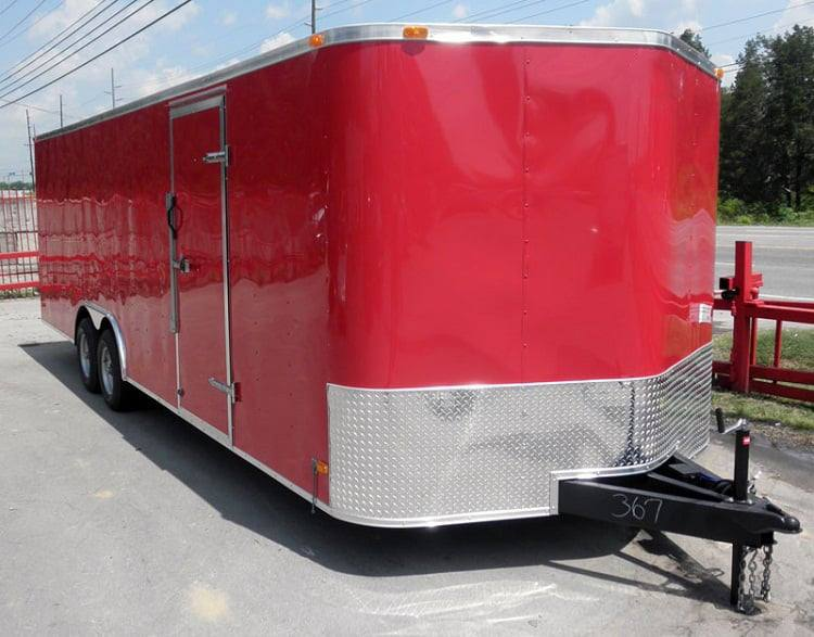 Enclosed Trailer 8.5’x24′ Red – Motorcycle Trailer Car Truck Argo ATV Hauler Storage - Image 4