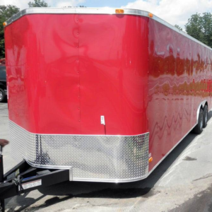 Enclosed Trailer 8.5’x24′ Red – Motorcycle Trailer Car Truck Argo ATV Hauler Storage