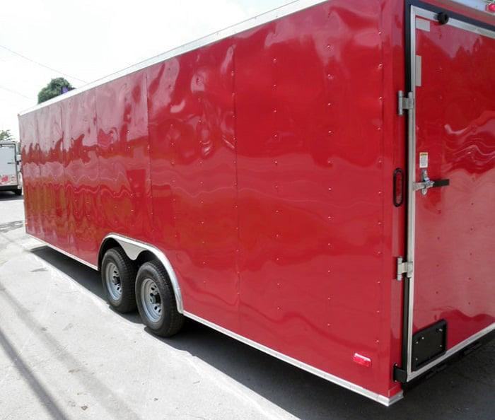 Enclosed Trailer 8.5’x24′ Red – Motorcycle Trailer Car Truck Argo ATV Hauler Storage - Image 5