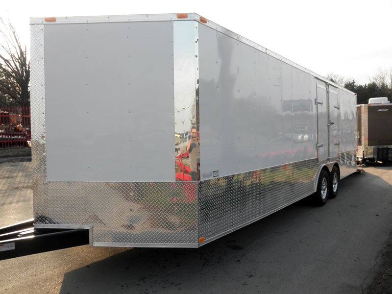 Enclosed Trailer 8.5′ X 24′ White – Cargo Bike Car Hauler Storage - Image 2