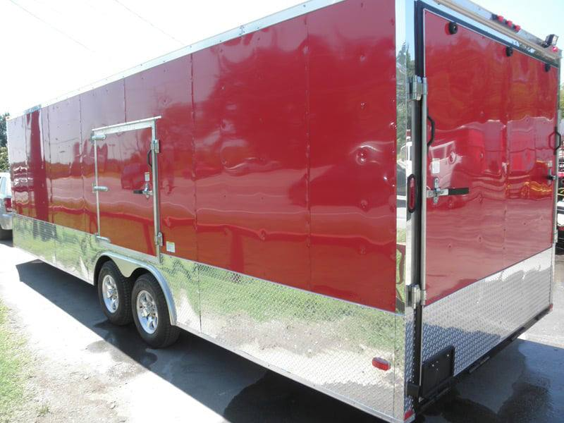 Enclosed Trailer 8.5’x26′ Red – Motorcycle Car Bike Hauler Storage - Image 5