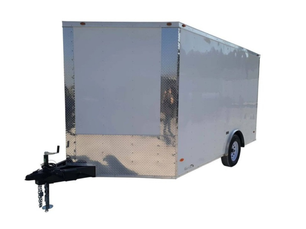 8.5×12 V-Nose Enclosed Trailer 3,500lb Axle Storage