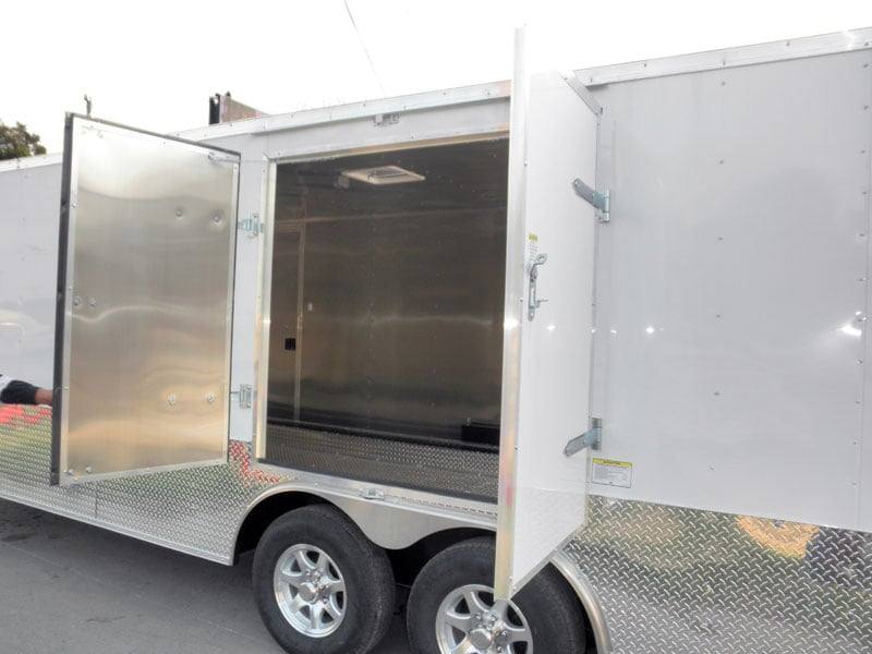 Enclosed Trailer 8.5′ X 24′ White – Cargo Bike Car Hauler Storage - Image 9