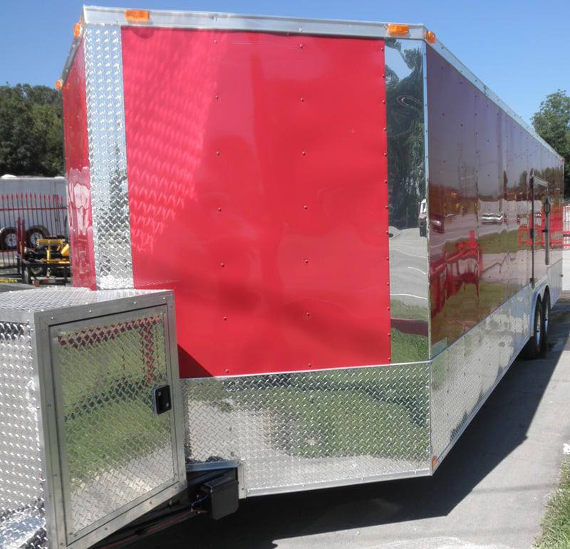 Enclosed Trailer 8.5’x26′ Red – Motorcycle Car Bike Hauler Storage - Image 14