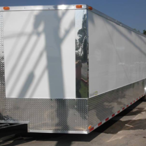 Enclosed Trailer 8.5’x26′ White – Car Motorcycle Hauler Storage