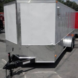 Enclosed Trailer 7’x16′ – V-Nose Motorcycle Lawn Mower Storage
