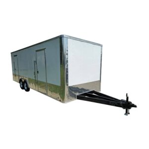 Enclosed Trailer White 8.5′ X 24′ Custom (2) 5,200lbs