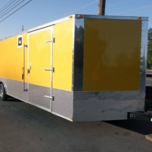 Enclosed Trailer 8.5’x26′ Yellow – Bike Motorcycle Car Hauler Storage