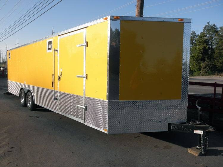 Enclosed Trailer 8.5’x26′ Yellow – Bike Motorcycle Car Hauler Storage