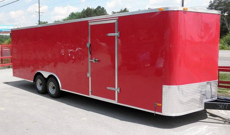 Enclosed Trailer 8.5’x24′ Red – Motorcycle Trailer Car Truck Argo ATV Hauler Storage - Image 2