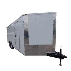 8.5×20 White V-Nose Enclosed Trailer (2) 3500lb Axles