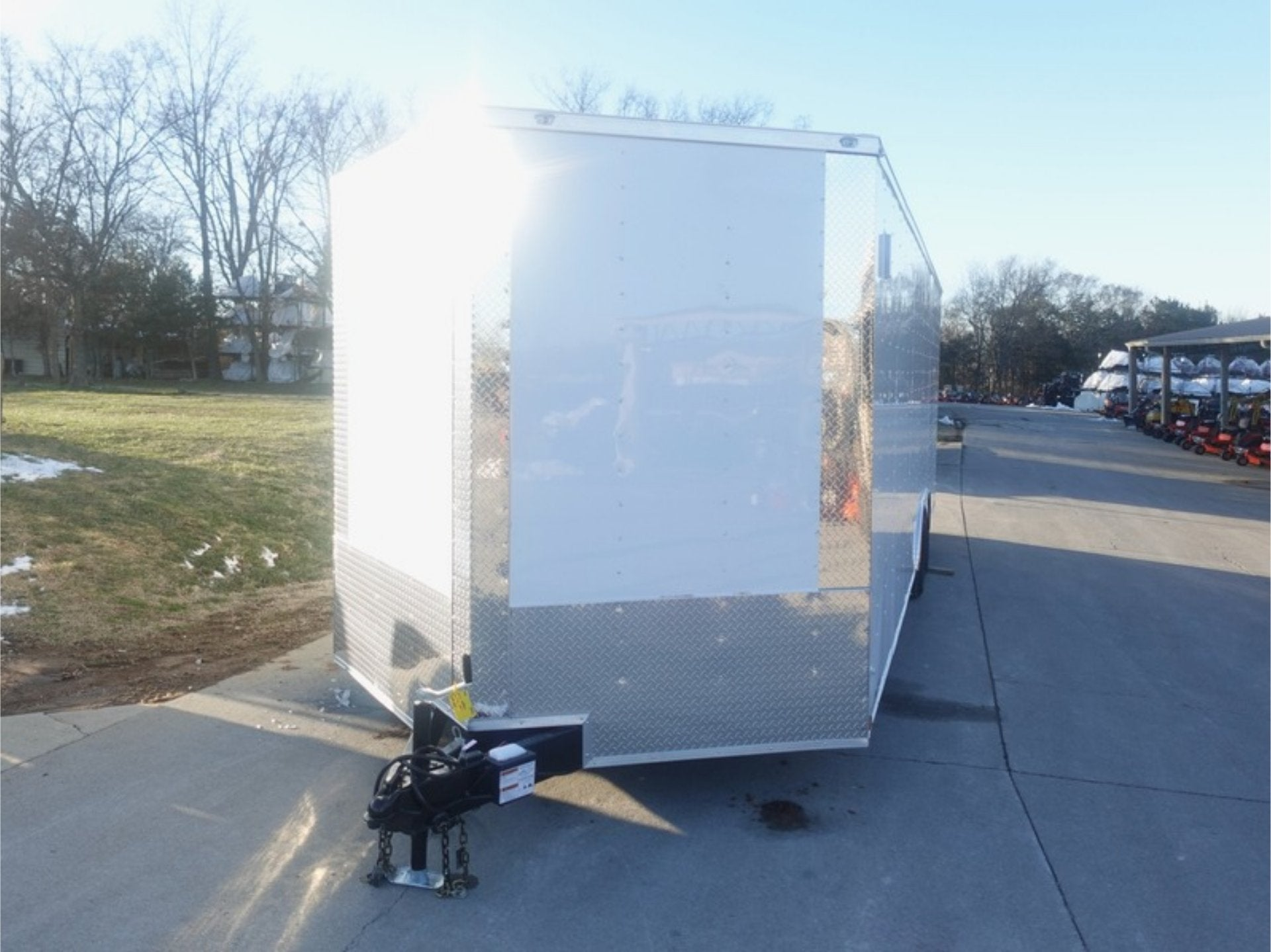 8.5×24 White V-Nose Enclosed Trailer (2) 3500lb Axles 7K GVWR - Image 4