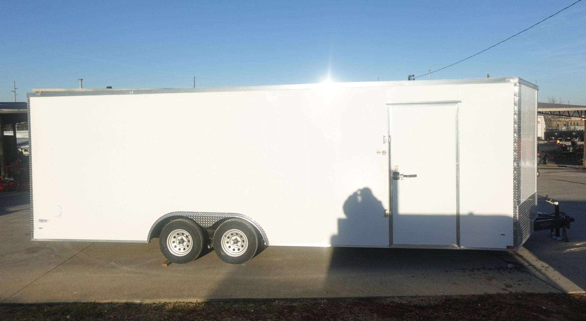 8.5×24 White V-Nose Enclosed Trailer (2) 3500lb Axles 7K GVWR - Image 9