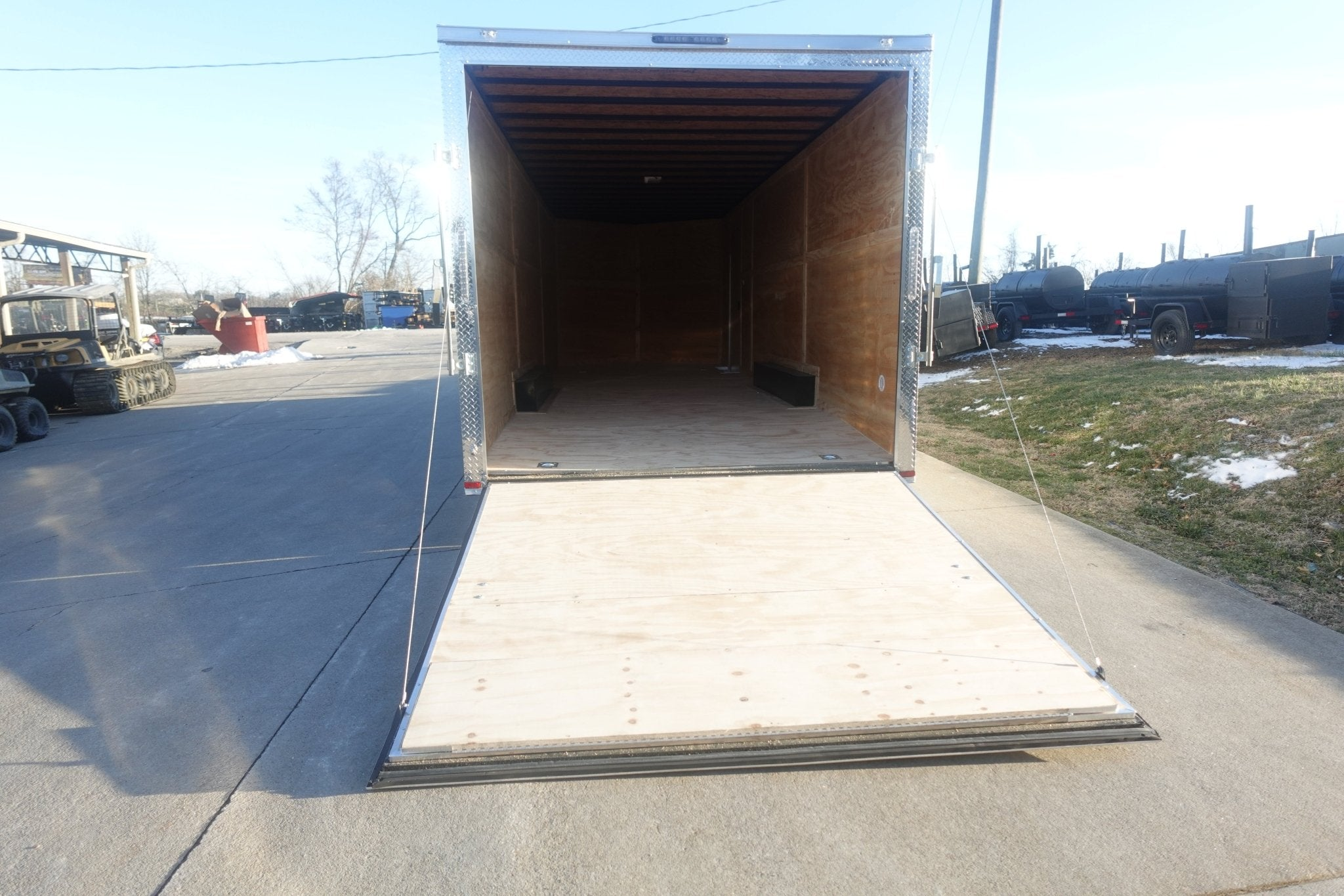 8.5×24 White V-Nose Enclosed Trailer (2) 3500lb Axles 7K GVWR - Image 11