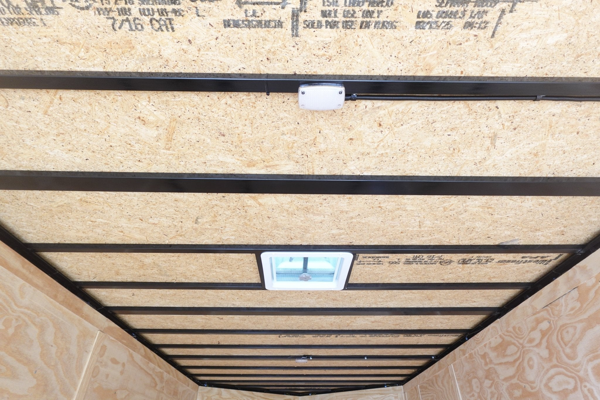 8.5×20 VNose Black with Black Out Trim Enclosed Trailer (2) 5200lb Axles With Brakes 7’6 Interior Height E-Track - Image 16