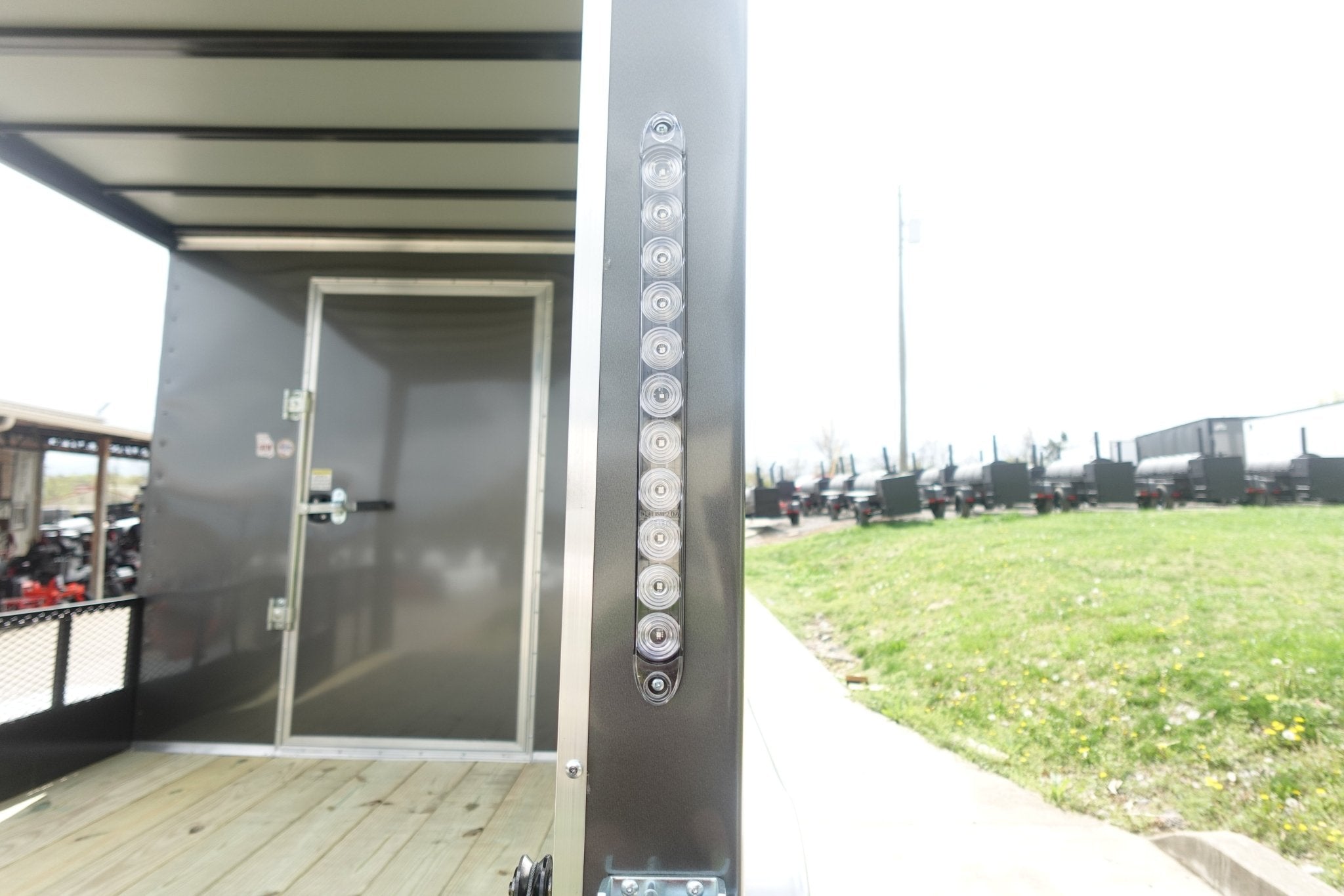 7×16 Charcoal V Nose Hybrid Enclosed Trailer (2) 5200lb Axles with Brakes - Image 12