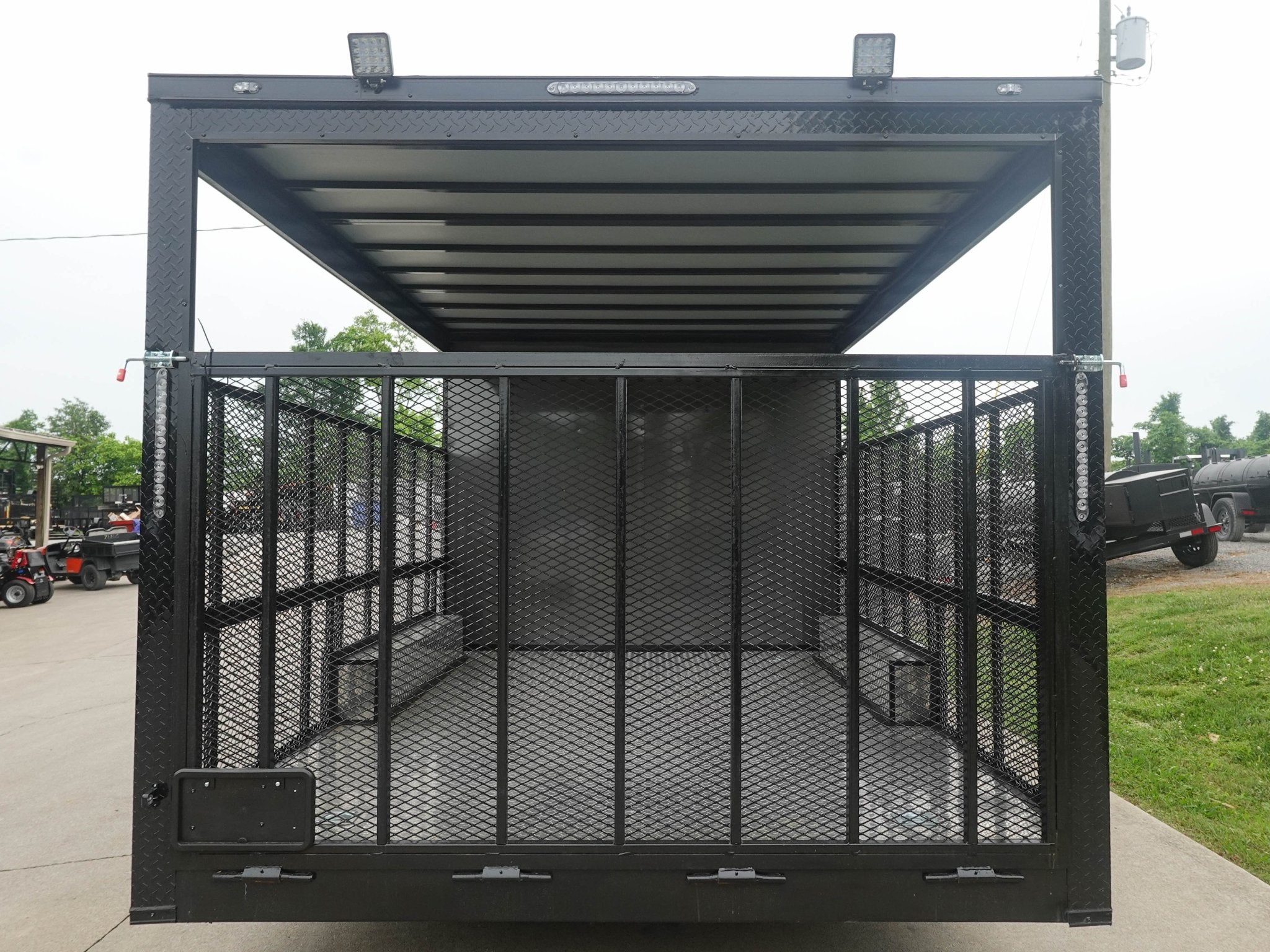 8.5×20 Charcoal Blackout Trim VNose Hybrid Enclosed Trailer Roof (2) 3500lb Axles 50 AMP Electrical Package - Image 9