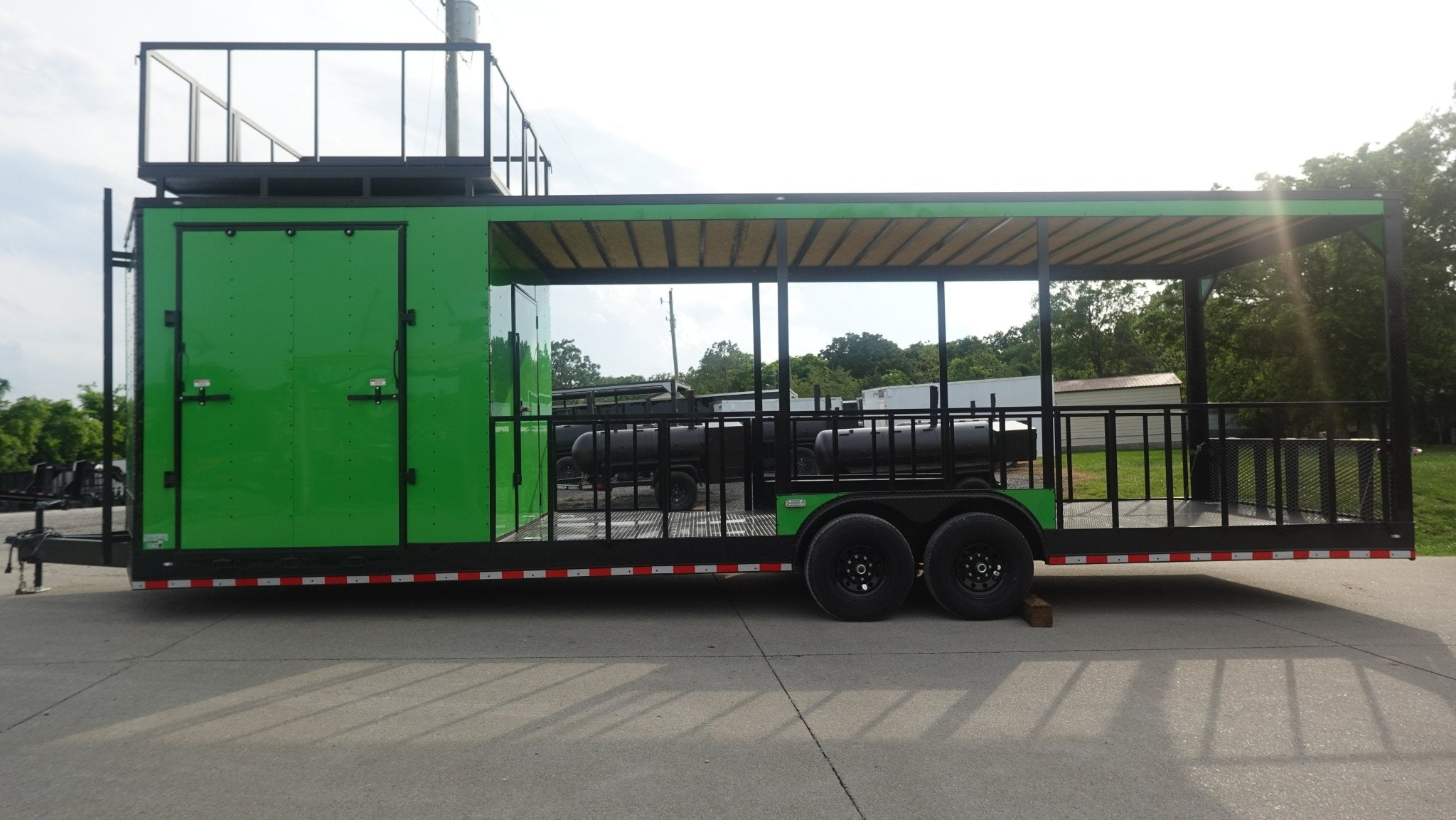 Enclosed Trailer 8.5′ X 30′ Lime Green Hybrid Drone and Equipment Hauler