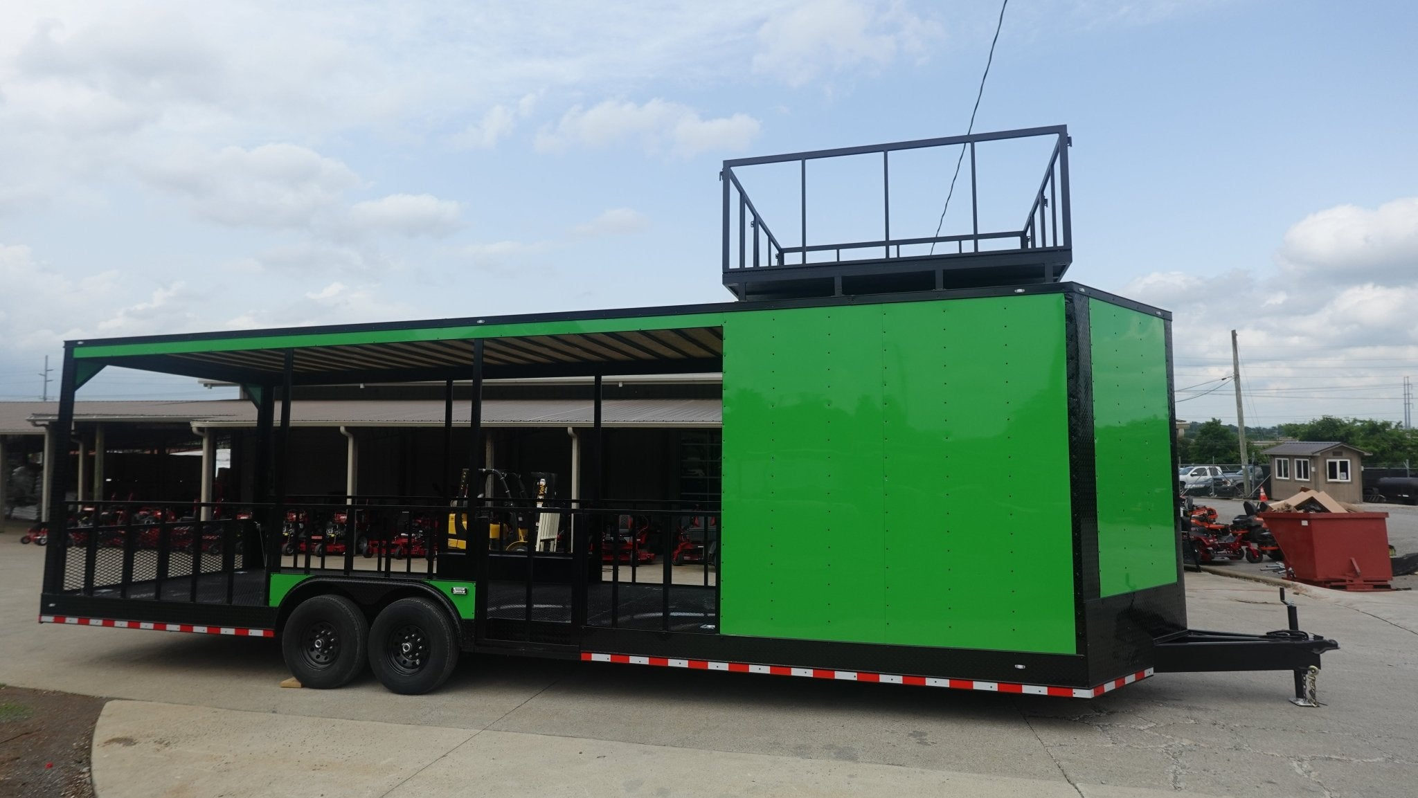 Enclosed Trailer 8.5′ X 30′ Lime Green Hybrid Drone and Equipment Hauler - Image 5