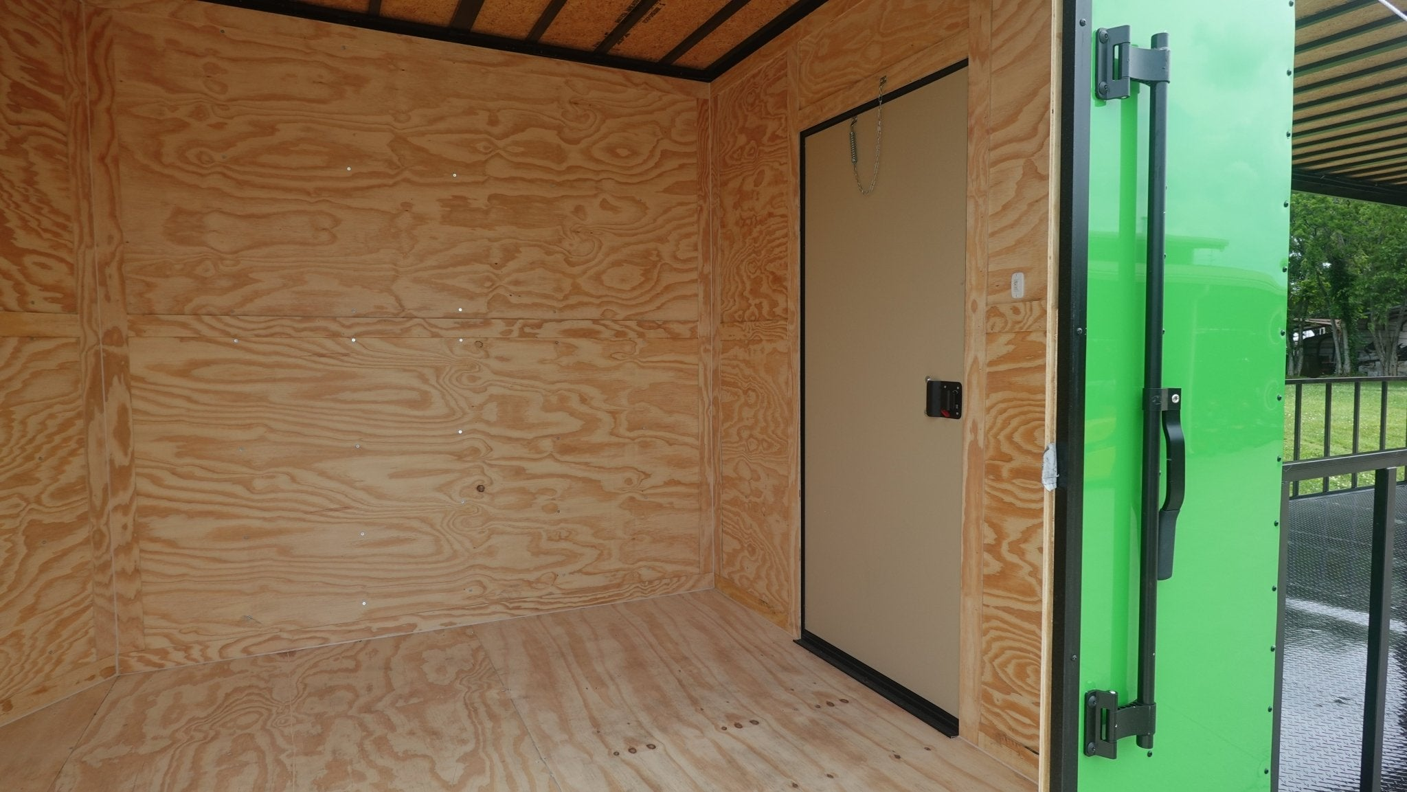 Enclosed Trailer 8.5′ X 30′ Lime Green Hybrid Drone and Equipment Hauler - Image 15