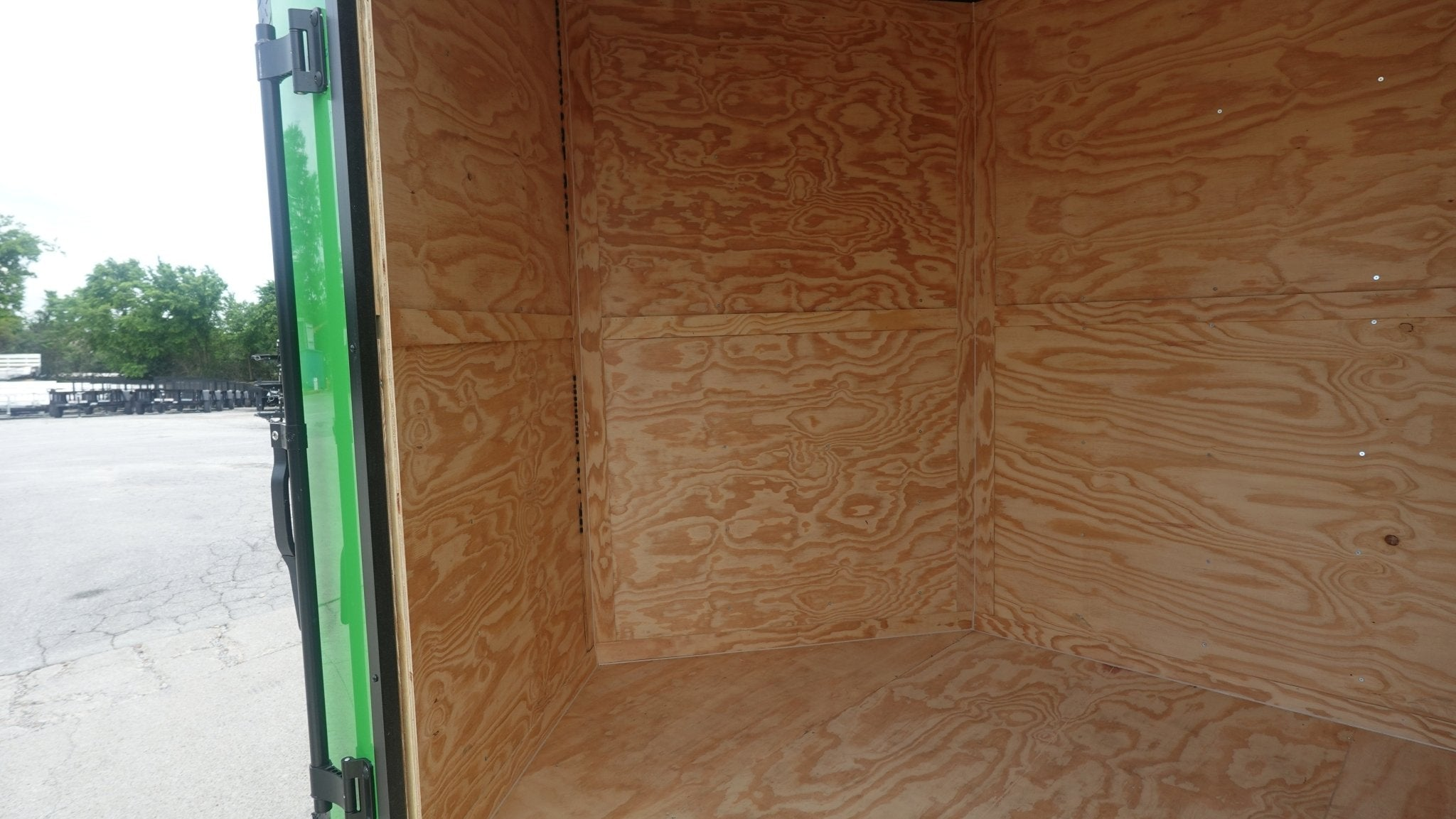Enclosed Trailer 8.5′ X 30′ Lime Green Hybrid Drone and Equipment Hauler - Image 16