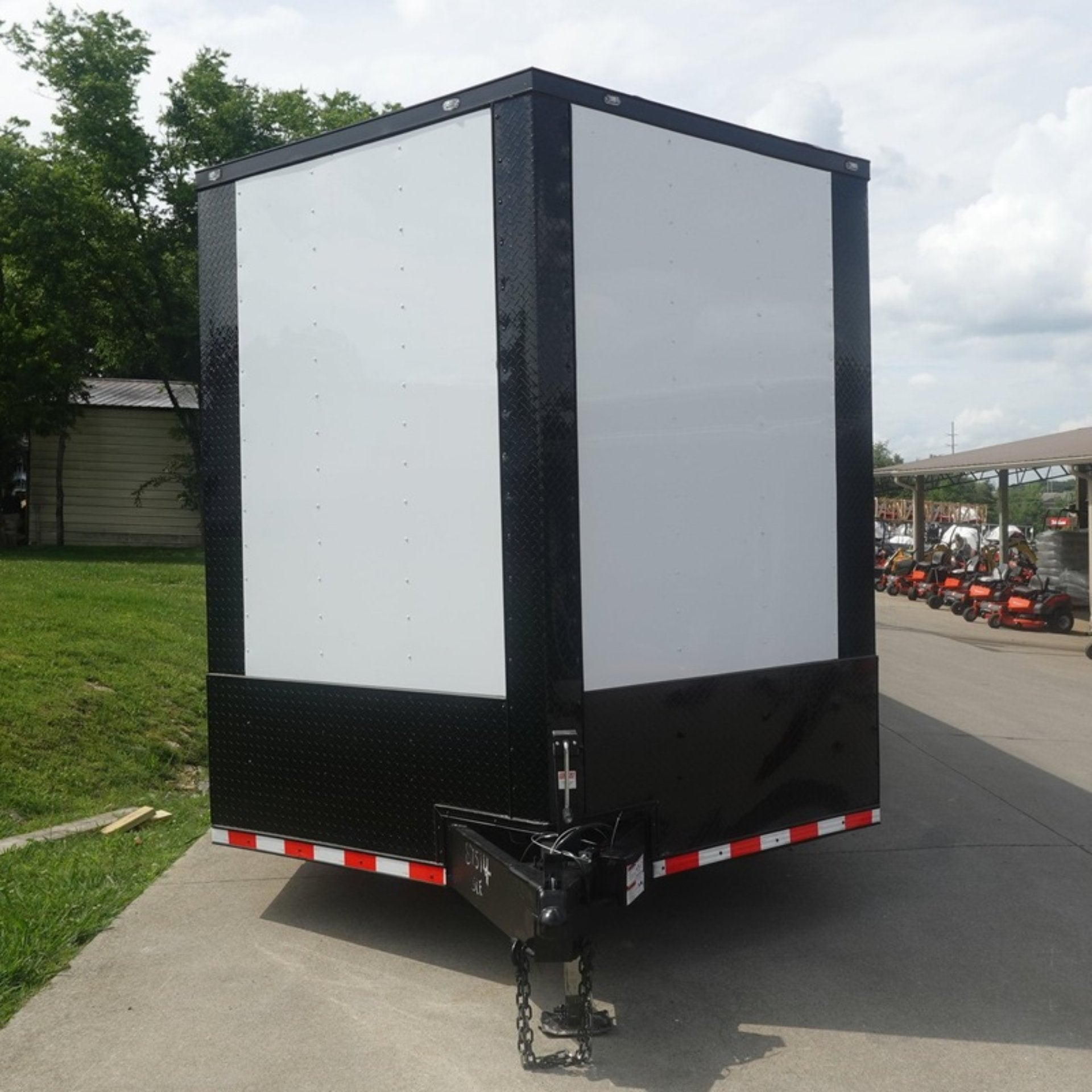 8.5X36 White With Black Out Enclosed Trailer With Escape Doors E Track Floor (3) 7K Axles 21K GVWR - Image 2