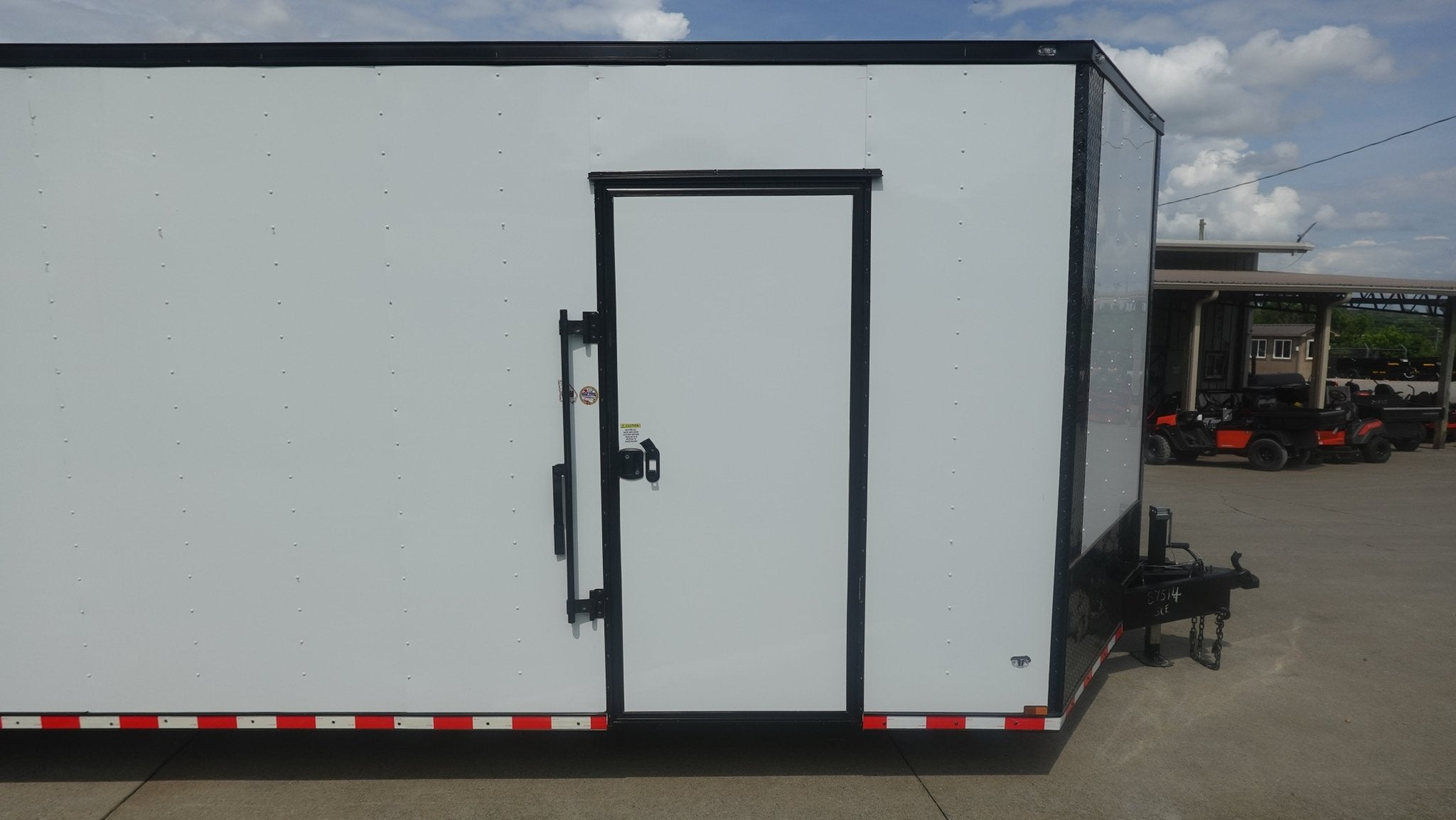 8.5X36 White With Black Out Enclosed Trailer With Escape Doors E Track Floor (3) 7K Axles 21K GVWR - Image 4