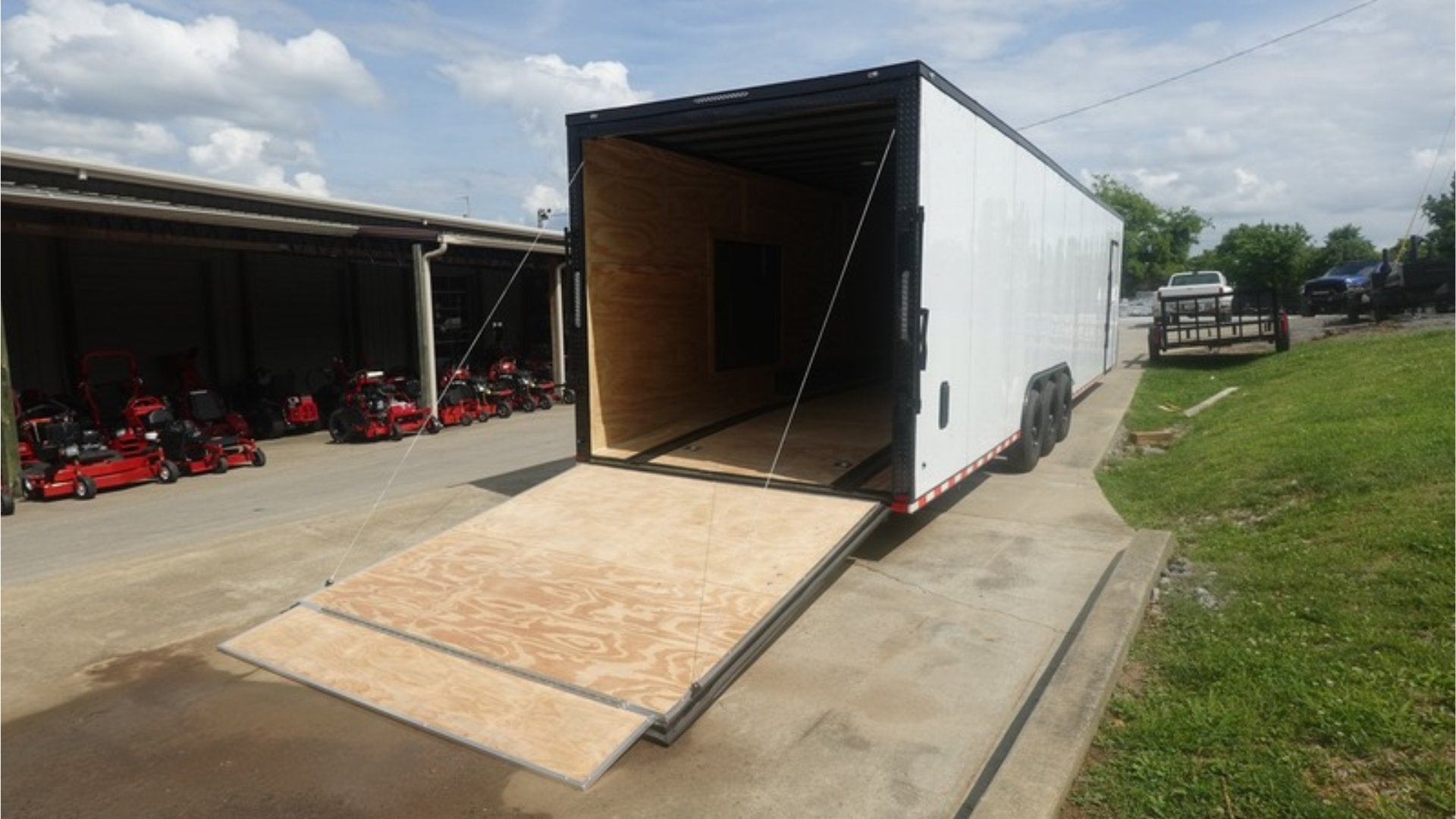 8.5X36 White With Black Out Enclosed Trailer With Escape Doors E Track Floor (3) 7K Axles 21K GVWR - Image 8