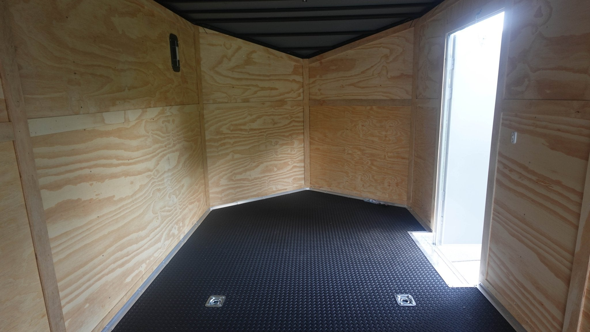 8.5×24 Blue V-Nose Slant Top Enclosed Trailer (2) 5200lb Axles Ladder Racks - Image 14