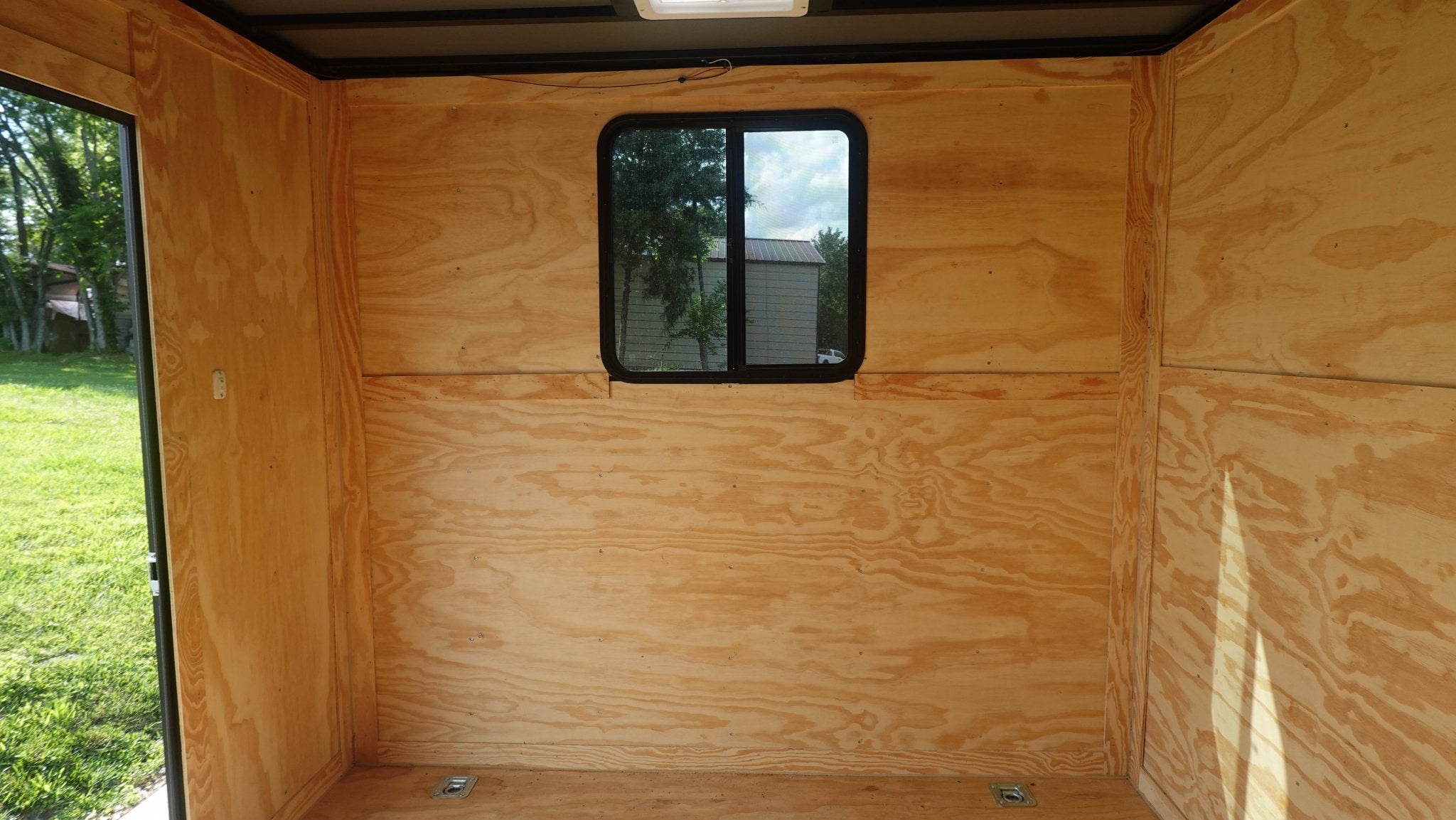 8.5×24 Black W/Black Out Hybrid Enclosed Trailer V-Nose (2) 7,000lb With Rails - Image 19