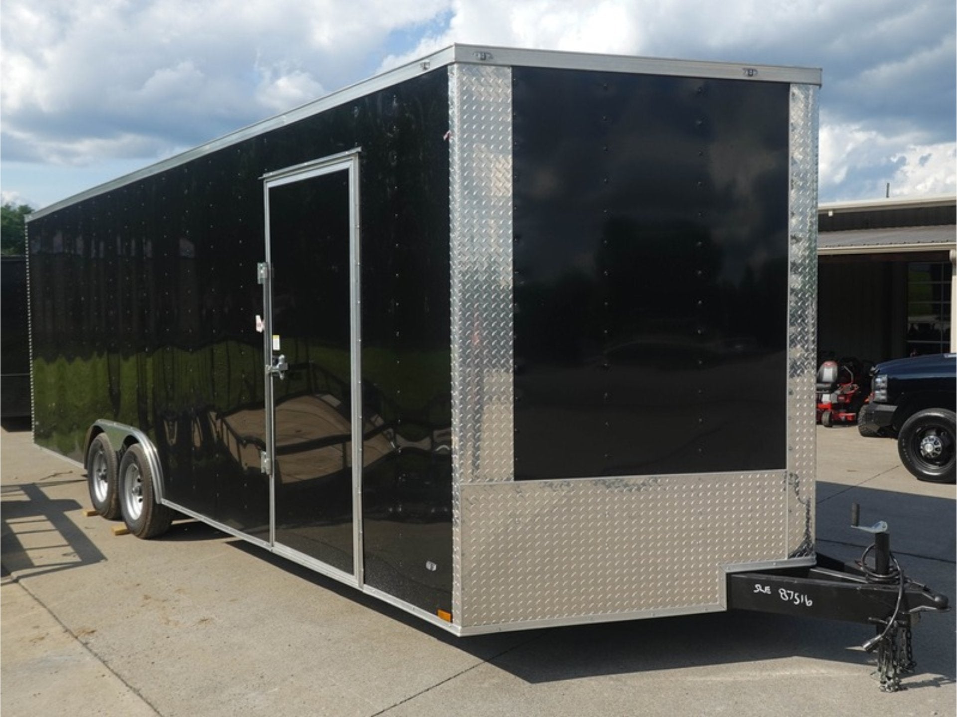 8.5X24 Black Enclosed Trailer (2) 5,200lb Axles Escape Door - Image 2