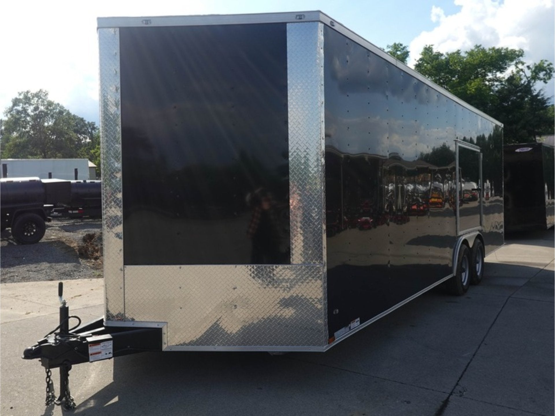 8.5X24 Black Enclosed Trailer (2) 5,200lb Axles Escape Door - Image 4